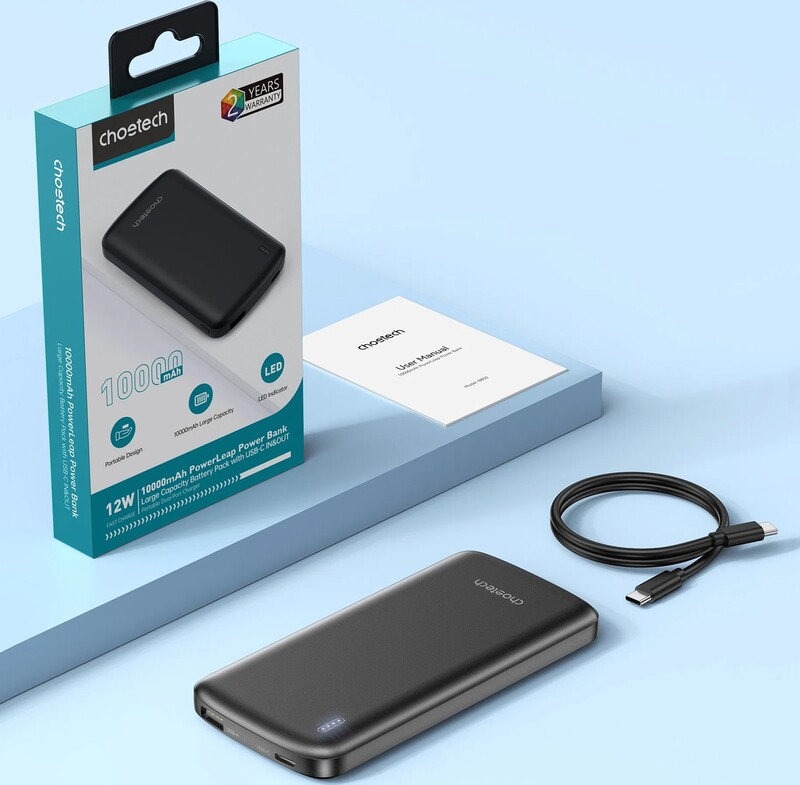 Універсальна мобільна батарея Choetech B850 10000mAh 12W Black (B850-ACBK)