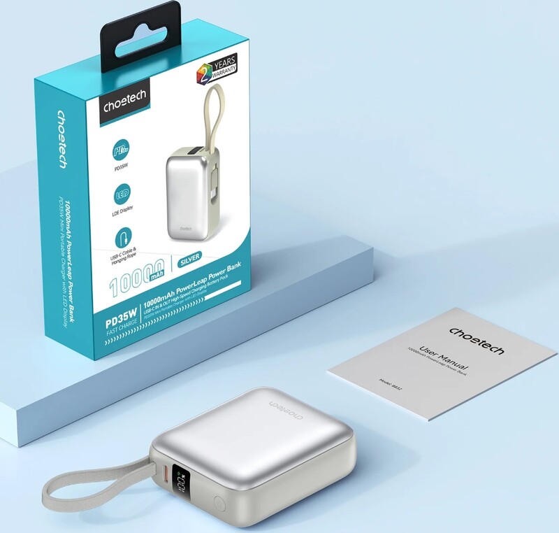 Універсальна мобільна батарея Choetech B832 10000mAh 35W Grey (B832-GY)