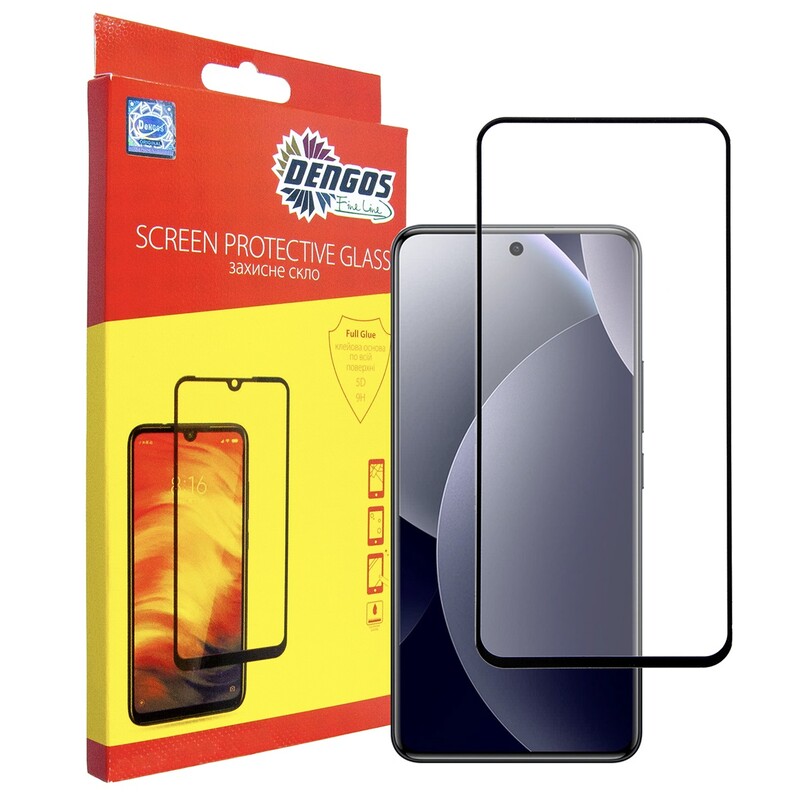 Защитное стекло Dengos для Xiaomi Redmi Note 15 Pro 4G Black Full Glue (TGFG-445)