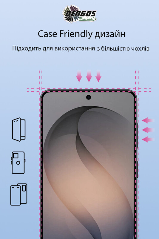 Захисне скло Dengos для Samsung Galaxy S26 Plus SM-S946 Black Full Glue (TGFG-443)