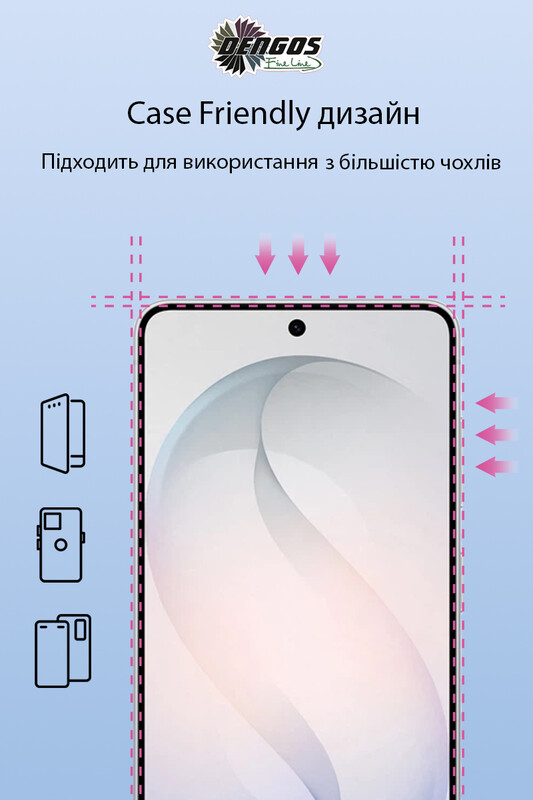 Захисне скло Dengos для Samsung Galaxy S26 SM-S942 Black Full Glue (TGFG-442)