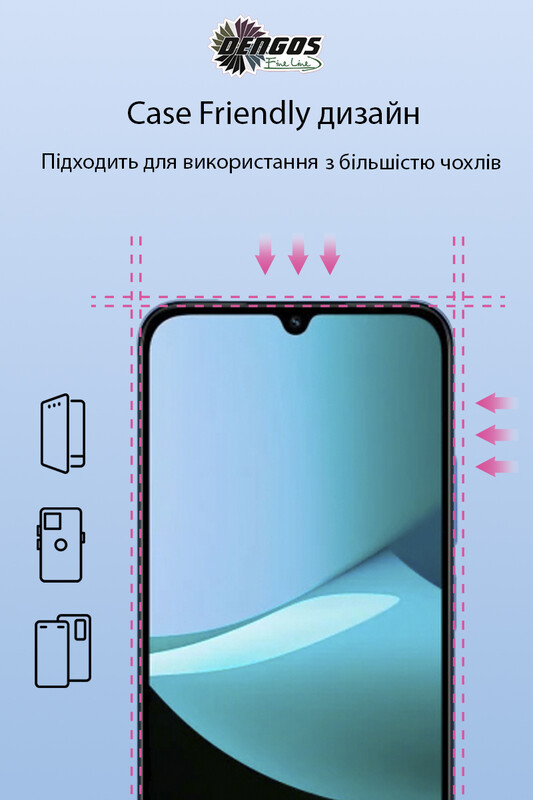 Захисне скло Dengos для Xiaomi Redmi 15C Black Full Glue (DG-TG2P-88) 2 шт.
