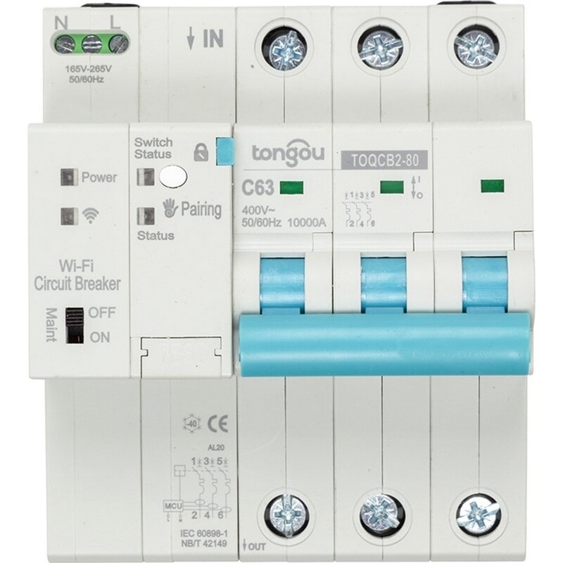 Розумний 3-полюсний перемикач Tuya Wi-Fi HS082000