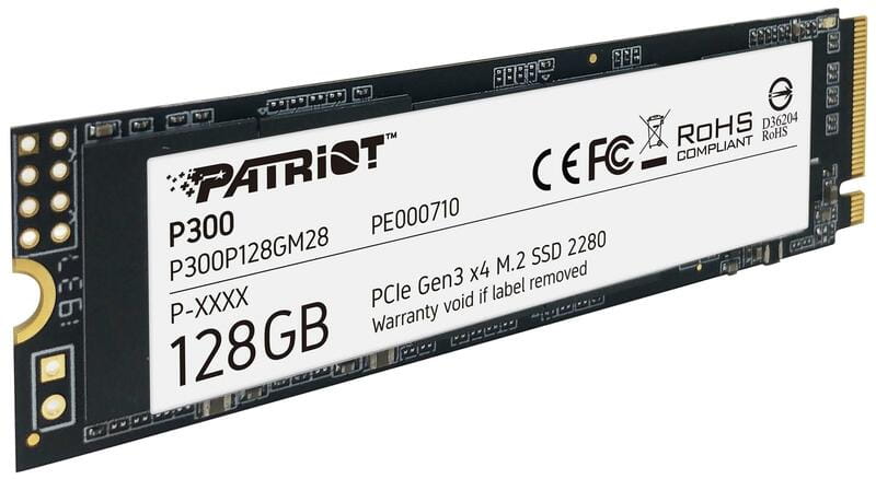Накопитель SSD  128GB Patriot P300 M.2 2280 PCIe 3.0 x4 NVMe TLC (P300P128GM28)