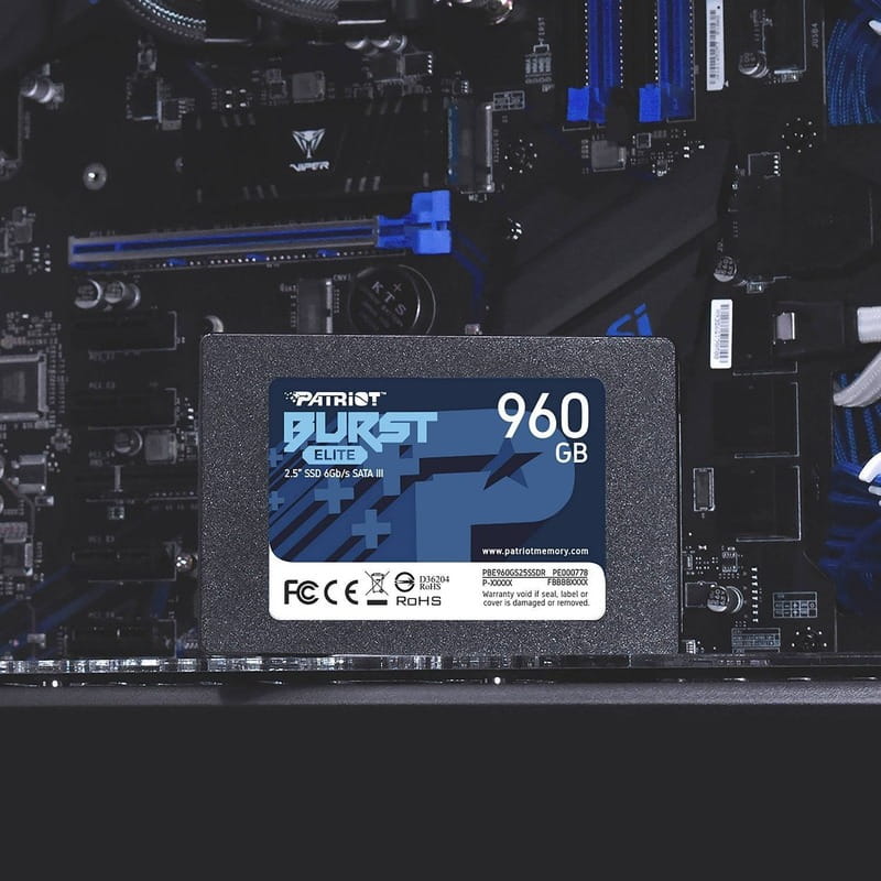Накопитель SSD  960GB Patriot Burst Elite 2.5" SATAIII TLC (PBE960GS25SSDR)