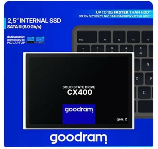 Накопитель SSD  256GB Goodram CX400 Gen.2 2.5" SATAIII 3D TLC (SSDPR-CX400-256-G2)