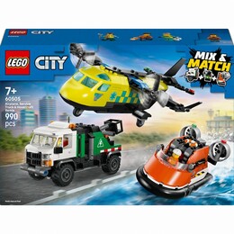 Конструктор LEGO City Ремикс самолета, грузовика и судна на воздушной подушке (60505)