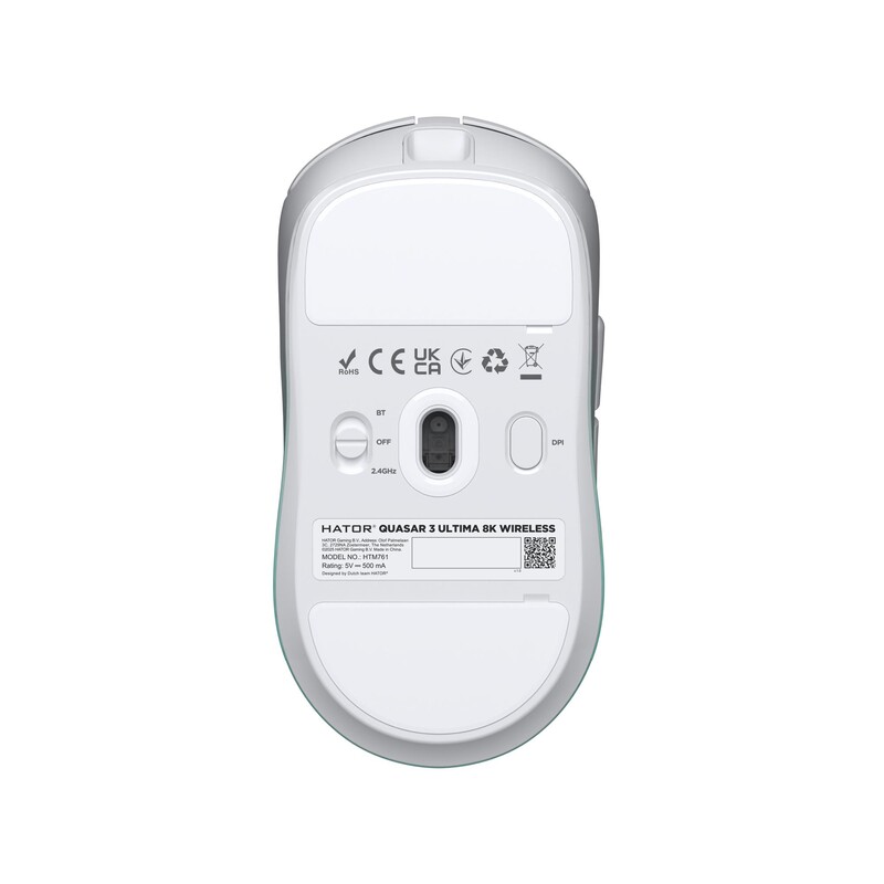 Миша бездротова Hator Quasar 3 Ultima 8K Wireless White/Mint (HTM761)
