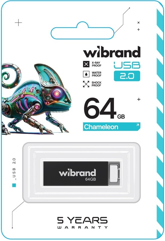 Флеш-накопичувач USB 64GB Wibrand Chameleon Black (WI2.0/CH64U6B)