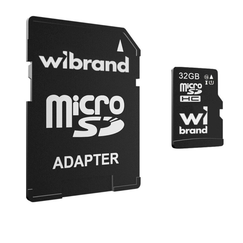 Карта памяти MicroSDHC 32GB UHS-I Class 10 R30/W10MB/s Wibrand + SD-adapter (WICDHU1/32GB-A)
