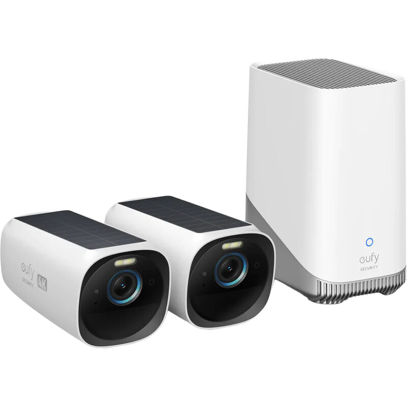 Комплект відеоспостереження Eufy S330 - 2-Cam Kit + HomeBase 3 Black/White (T88713W1)