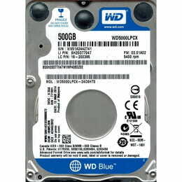 Накопичувач HDD 2.5" SATA 500GB WD Blue 5400rpm 16MB (WD5000LPCX)