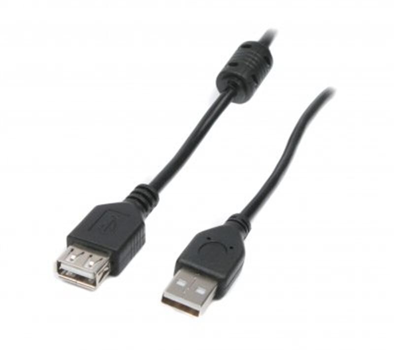 Кабель Maxxter (UF-AMAF-1M) USB 2.0 AM - USB 2.0 AF, 1м, ферритовый фильтр