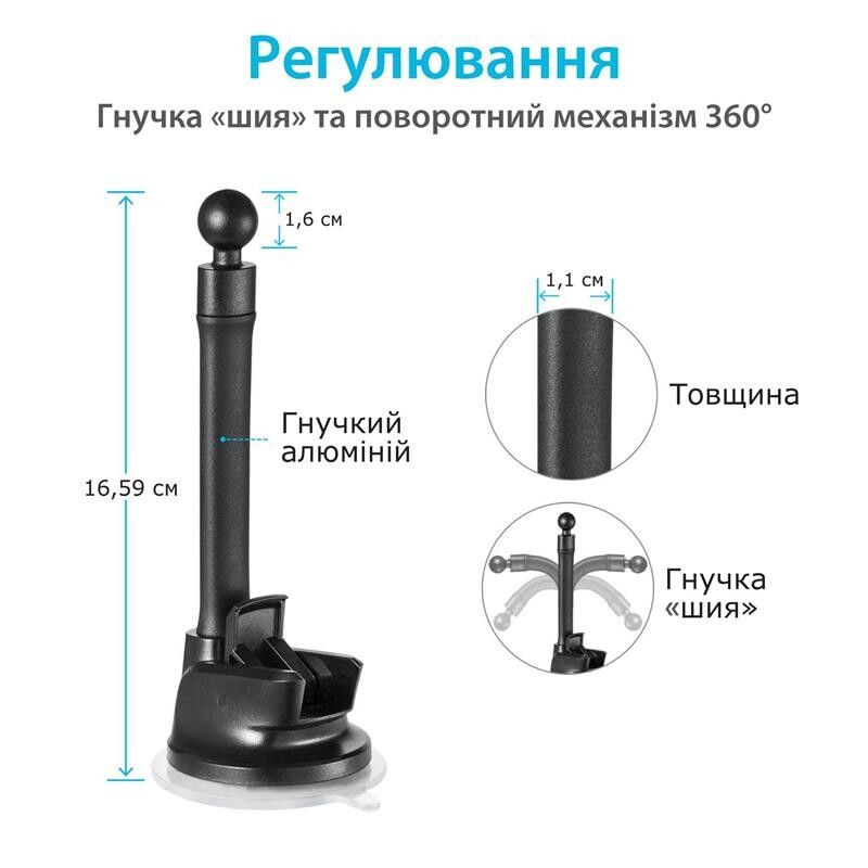 Автодержатель для смартфона магнитный Grand-X (крепление на панель или стекло) MT-03