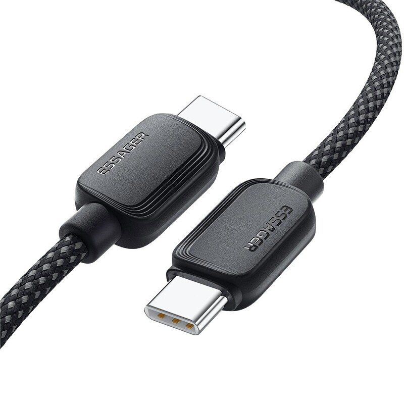 Кабель Essager Breeze USB Type-C - USB Type-C (M/M), 100W, 1 м Black (EXCTT1-WL01-P)