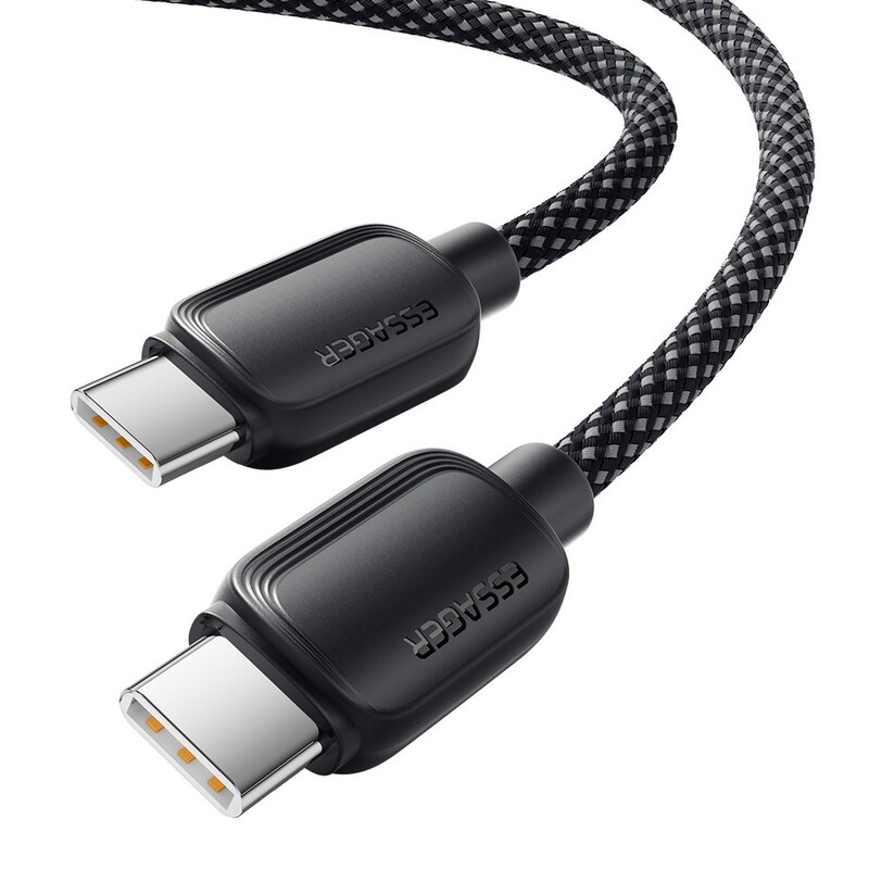 Кабель Essager Breeze USB Type-C - USB Type-C (M/M), 100W, 1 м Black (EXCTT1-WL01-P)