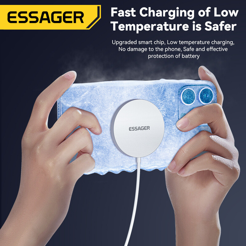 Беспроводное зарядное устройство Essager Wind 2in1 Wireless Charger 15W White (EWXCX-CF02-Z)