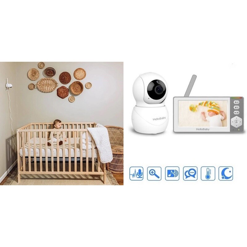 Відеоняня HelloBaby 4.3" White (HS083779)