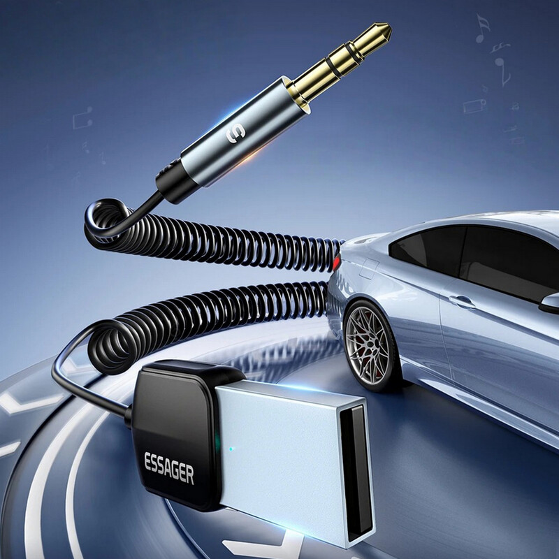 Bluetooth-трансмиттер Essager Lingfeng USB to 3.5mm Bluetooth 5.0 Grey (EBT-LF01-P)