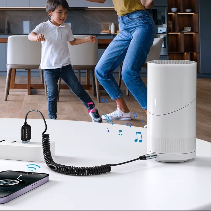 Bluetooth-трансмиттер Essager Lingfeng USB to 3.5mm Bluetooth 5.0 Grey (EBT-LF01-P)