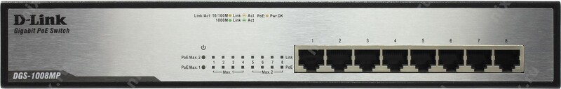 Комутатор D-Link DGS-1008MP