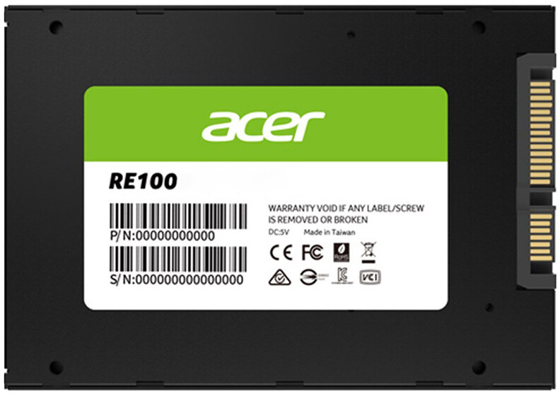 Накопичувач SSD 512GB Acer RE100 2.5" SATAIII 3D NAND TLC (BL.9BWWA.108)