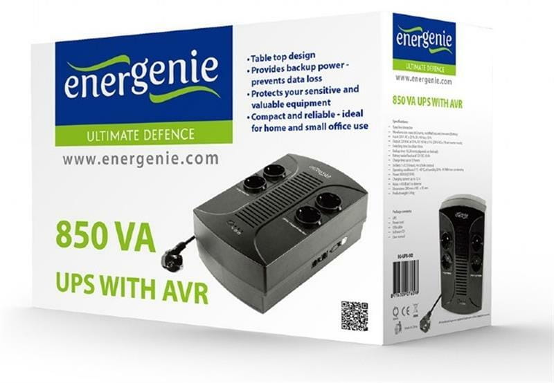 ИБП EnerGenie EG-UPS-002 850VA, Line Int., AVR, 4xSchuko, USB