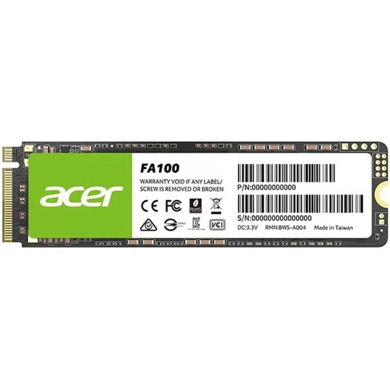 Накопичувач SSD 512Gb Acer FA100 M.2 2280 NVMe 1.4 PCIe Gen3.0 x4 3D NAND TLC (BL.9BWWA.119)