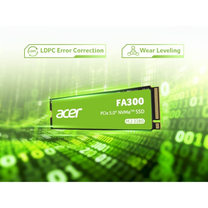 Накопичувач SSD 1TB Acer FA300 M.2 2280 NVMe PCIe Gen5.0 x4 3D NAND TLC (BL.9BWWA.167)