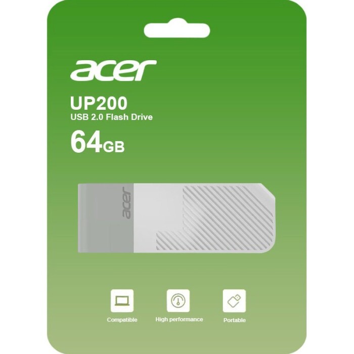 Флеш-накопичувач USB2.0 64GB Acer UP200 White (BL.9BWWA.551)
