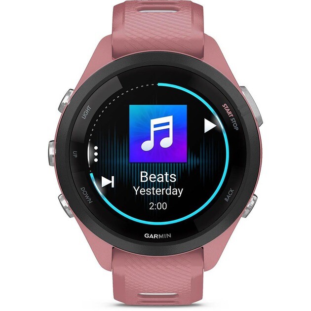 Смарт-годинник Garmin Forerunner 265S Black Bezel with Light Pink Case and Light Pink/Whitestone Silicone Band (010-02810-15)