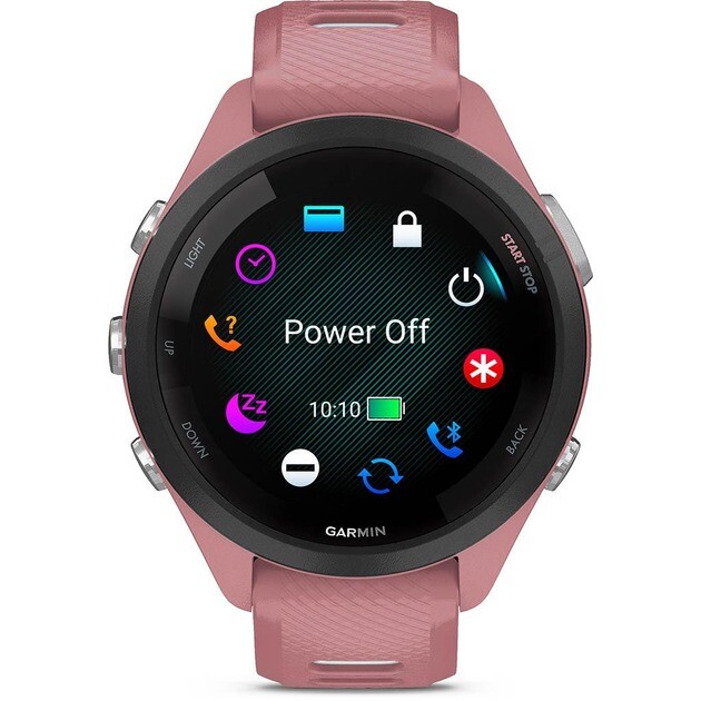Смарт-годинник Garmin Forerunner 265S Black Bezel with Light Pink Case and Light Pink/Whitestone Silicone Band (010-02810-15)