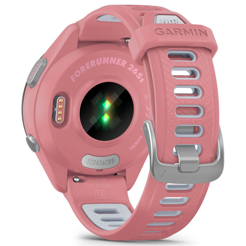 Смарт-годинник Garmin Forerunner 265S Black Bezel with Light Pink Case and Light Pink/Whitestone Silicone Band (010-02810-15)