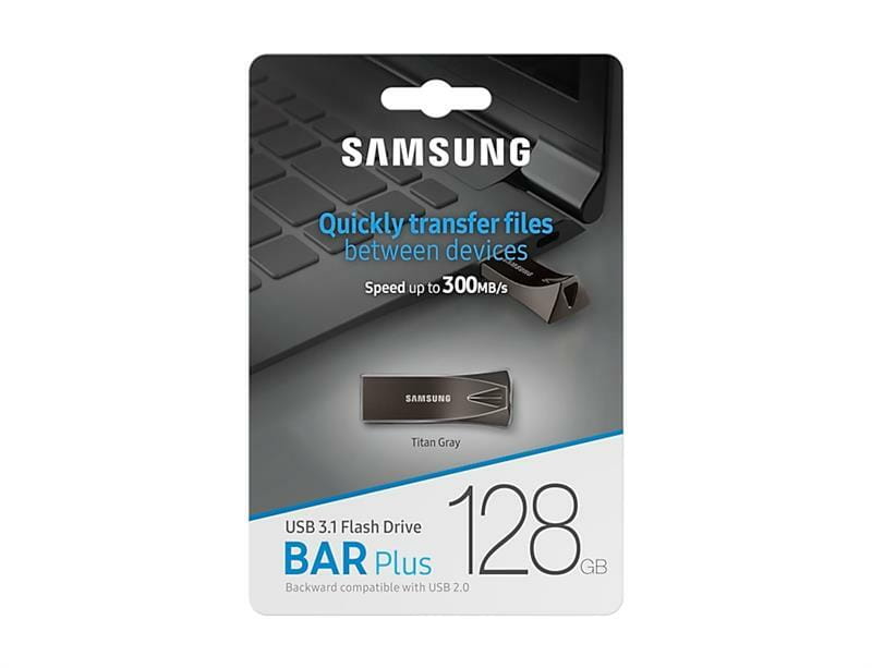 Флеш-накопичувач USB3.1 128GB Samsung Bar Plus Black (MUF-128BE4/APC)
