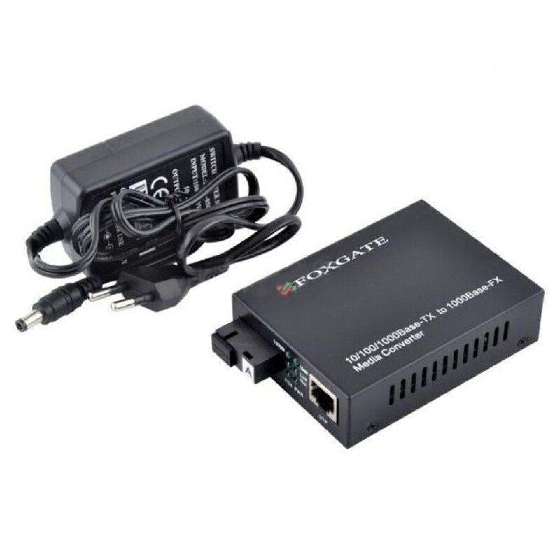 Медіаконвертер FoxGate EC-Q-1G-1SM-1310nm-20-LFP