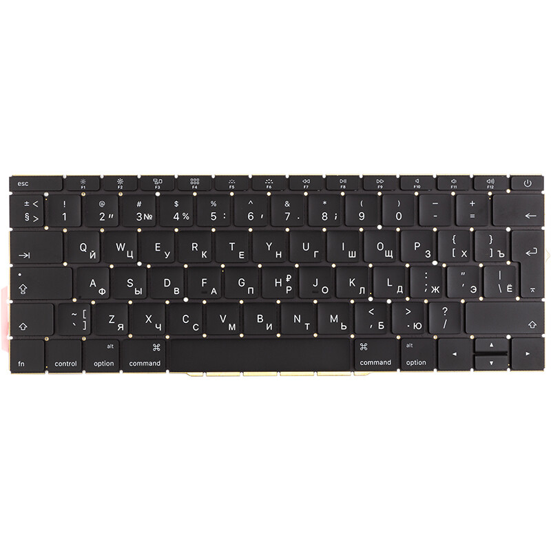 Клавиатура PowerPlant для ноутбука Apple MacBook Pro 13 A1708 (EMC 2978) черная, без фрейма (KB315383)