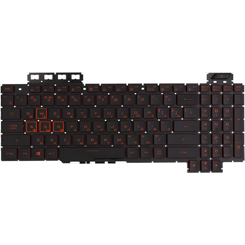 Клавиатура PowerPlant для ноутбука Asus TUF Gaming FX504GD черная, без фрейма, подсветка (KB315321)