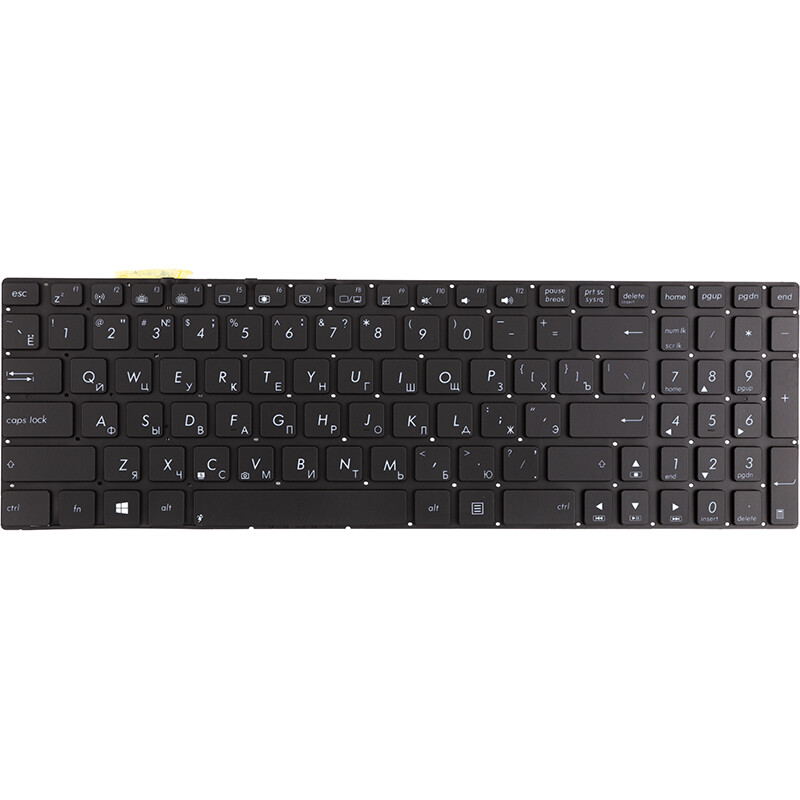 Клавиатура PowerPlant для ноутбука Asus N550 Series черная, без фрейма, подсветка (KB315406)