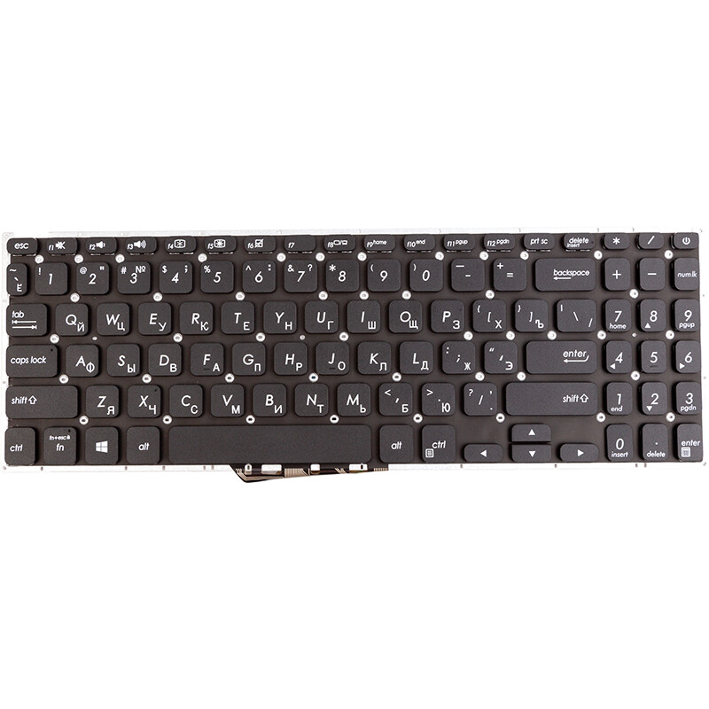 Клавіатура PowerPlant для ноутбука Asus X512J, X512F чорна, без фрейму (KB314546)