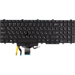 Клавиатура PowerPlant для ноутбука Dell Latitude E5580 черная, без фрейма, подсветка (KB315192)
