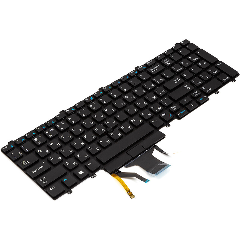Клавиатура PowerPlant для ноутбука Dell Latitude E5580 черная, без фрейма, подсветка (KB315192)