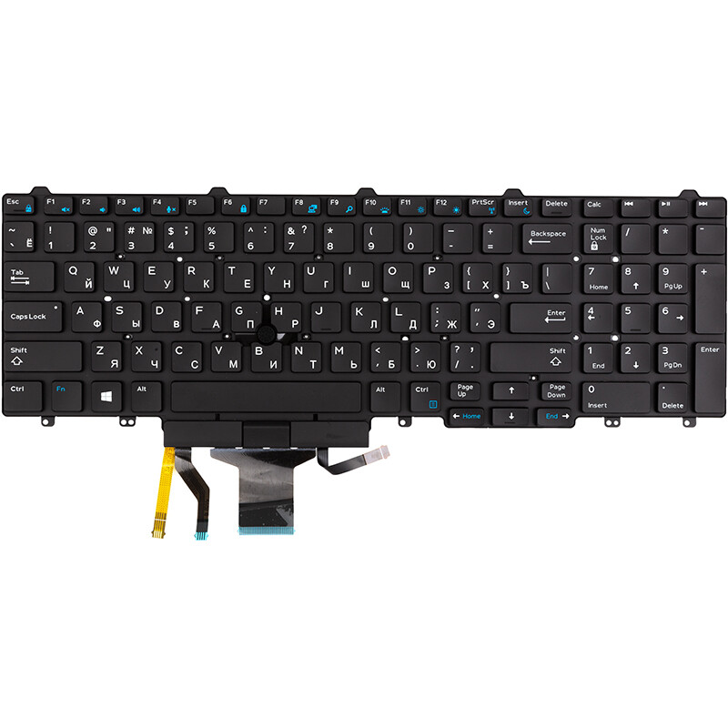 Клавиатура PowerPlant для ноутбука Dell Latitude E5580 черная, без фрейма, подсветка (KB315192)