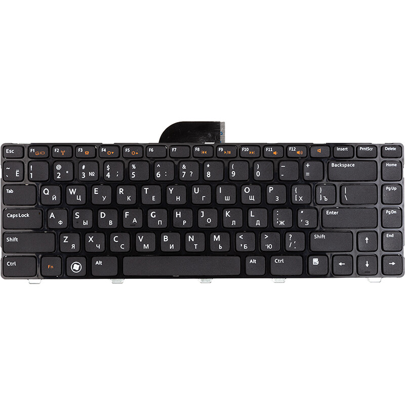 Клавіатура PowerPlant для ноутбука Dell Inspiron 14-3421 чорна, чорний фрейм (KB315284)