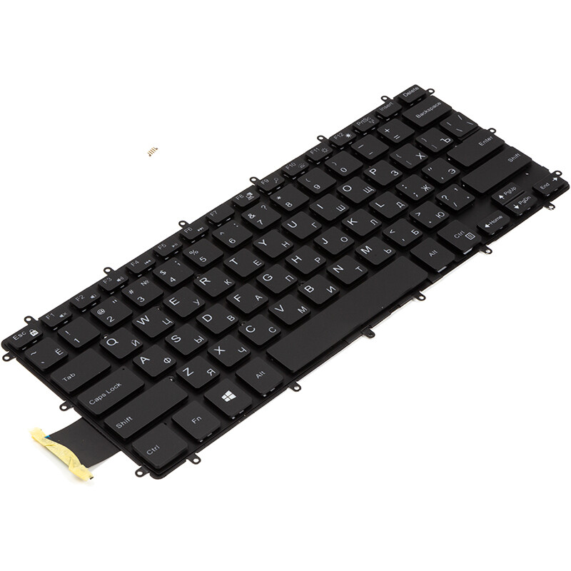 Клавіатура PowerPlant для ноутбука Dell Inspiron 5370 чорна, без фрейму, підсвічування (KB315444)
