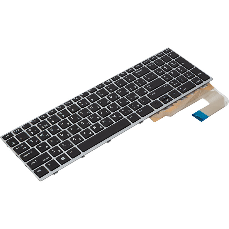 Клавиатура PowerPlant для ноутбука HP EliteBook 850 G5 черная, серый фрейм (KB314997)