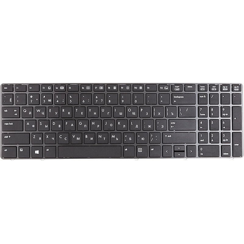 Клавиатура PowerPlant для ноутбука HP EliteBook 8560w черная, черный фрейм (KB315338)