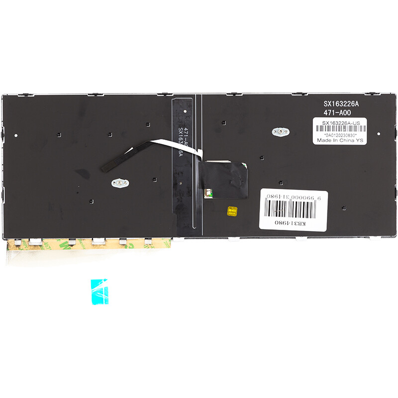Клавіатура PowerPlant для ноутбука HP EliteBook 840 G5 чорна, сріблястий фрейм, підсвічування (KB314980)