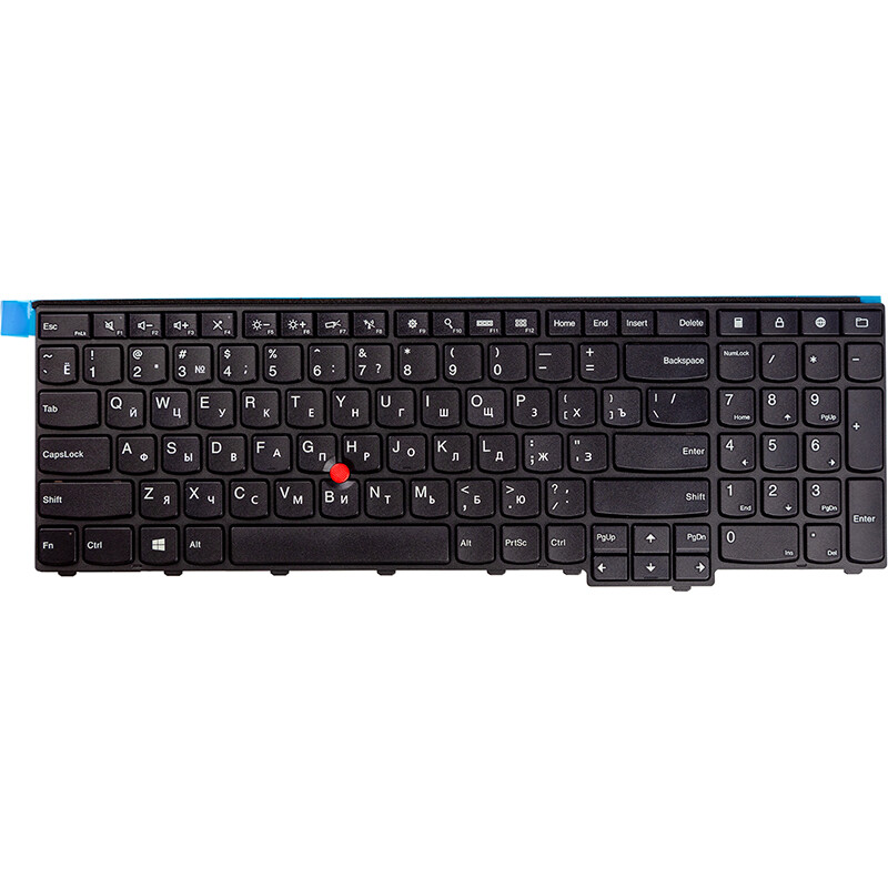 Клавіатура PowerPlant для ноутбука Lenovo ThinkPad T540, W540, KM-105U чорна, чорний фрейм (KB310752)