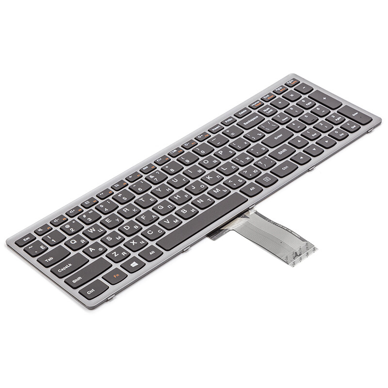Клавіатура PowerPlant для ноутбука Lenovo Ideapad U510, Z710 чорна, чорний фрейм (KB310788)