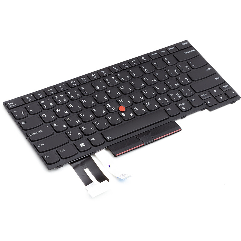 Клавіатура PowerPlant для ноутбука Lenovo Thinkpad E480, L480 чорна, чорний фрейм (KB312795)